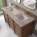 James Martin Brittany 60" Double Bathroom Vanity, Pecan