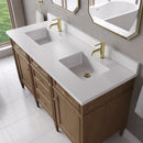 James Martin Brittany 60" Double Bathroom Vanity, Pecan