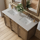 James Martin Brittany 60" Double Bathroom Vanity, Saddle Brown