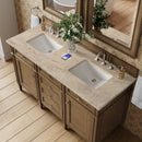 James Martin Brittany 60" Double Bathroom Vanity, Saddle Brown
