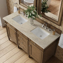 James Martin Brittany 60" Double Bathroom Vanity, Saddle Brown