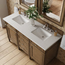 James Martin Brittany 60" Double Bathroom Vanity, Saddle Brown