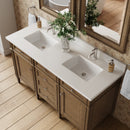 James Martin Brittany 60" Double Bathroom Vanity, Saddle Brown