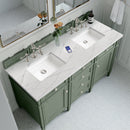 James Martin Brittany 60" Double Bathroom Vanity, Smokey Celadon