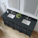 James Martin Brittany 72" Double Bathroom Vanity, Black Onyx