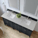 James Martin Brittany 72" Double Bathroom Vanity, Black Onyx