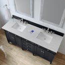 James Martin Brittany 72" Double Bathroom Vanity, Black Onyx