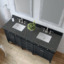 James Martin Brittany 72" Double Bathroom Vanity, Black Onyx