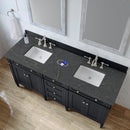 James Martin Brittany 72" Double Bathroom Vanity, Black Onyx