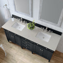 James Martin Brittany 72" Double Bathroom Vanity, Black Onyx