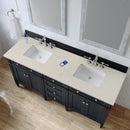 James Martin Brittany 72" Double Bathroom Vanity, Black Onyx