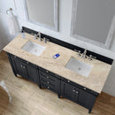 James Martin Brittany 72" Double Bathroom Vanity, Black Onyx