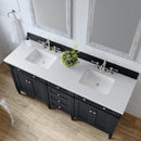 James Martin Brittany 72" Double Bathroom Vanity, Black Onyx