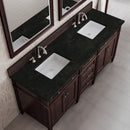 James Martin Brittany 72" Double Bathroom Vanity, Burnished Mahogany