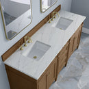 James Martin Brittany 72" Double Bathroom Vanity, Pecan