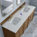 James Martin Brittany 72" Double Bathroom Vanity, Pecan