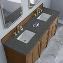 James Martin Brittany 72" Double Bathroom Vanity, Pecan