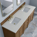James Martin Brittany 72" Double Bathroom Vanity, Pecan