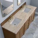 James Martin Brittany 72" Double Bathroom Vanity, Pecan