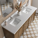 James Martin Brittany 72" Double Bathroom Vanity, Saddle Brown