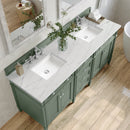 James Martin Brittany 72" Double Bathroom Vanity, Smokey Celadon