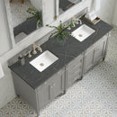 James Martin Brittany 72" Double Bathroom Vanity, Urban Gray