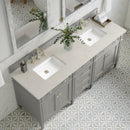 James Martin Brittany 72" Double Bathroom Vanity, Urban Gray