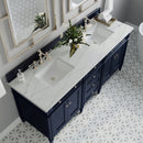 James Martin Brittany 72" Double Bathroom Vanity, Victory Blue