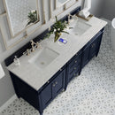 James Martin Brittany 72" Double Bathroom Vanity, Victory Blue