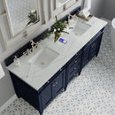 James Martin Brittany 72" Double Bathroom Vanity, Victory Blue