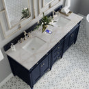 James Martin Brittany 72" Double Bathroom Vanity, Victory Blue