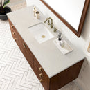 James Martin Amberly 60" Dual Mount Single Bathroom Vanity, Mid-Century Walnut