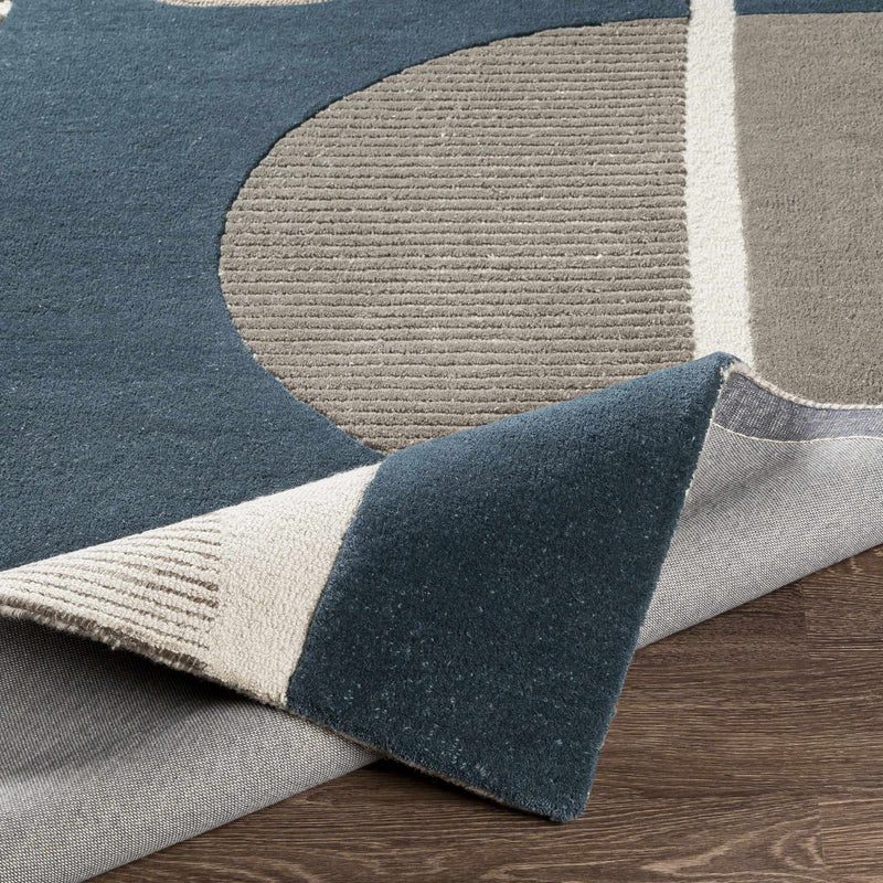 Bro Blue&Gray Wool Rug