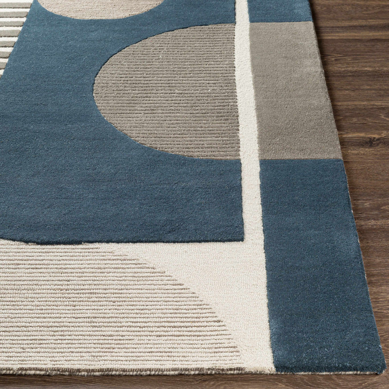 Bro Blue&Gray Wool Rug