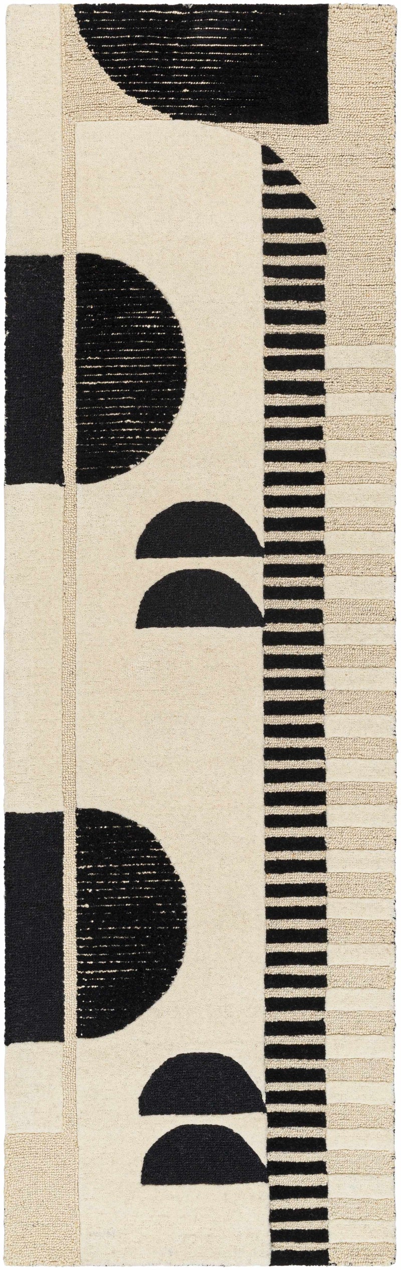 Bro Black&White Wool Rug