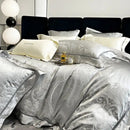 GobekUsa Brocade Satin Jacquard Egyptian Cotton Bedding Set, Luxury Silky Duvet Cover, Bed Sheet, Pillowcase