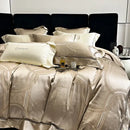 GobekUsa Brocade Satin Jacquard Egyptian Cotton Bedding Set, Luxury Silky Duvet Cover, Bed Sheet, Pillowcase