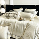 GobekUsa Brocade Satin Jacquard Egyptian Cotton Bedding Set, Luxury Silky Duvet Cover, Bed Sheet, Pillowcase