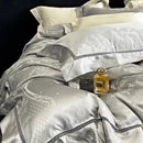 GobekUsa Brocade Satin Jacquard Egyptian Cotton Bedding Set, Luxury Silky Duvet Cover, Bed Sheet, Pillowcase