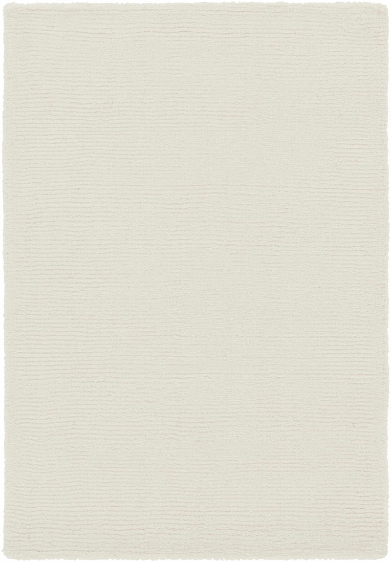 Brockton Solid Light Beige Wool Rug