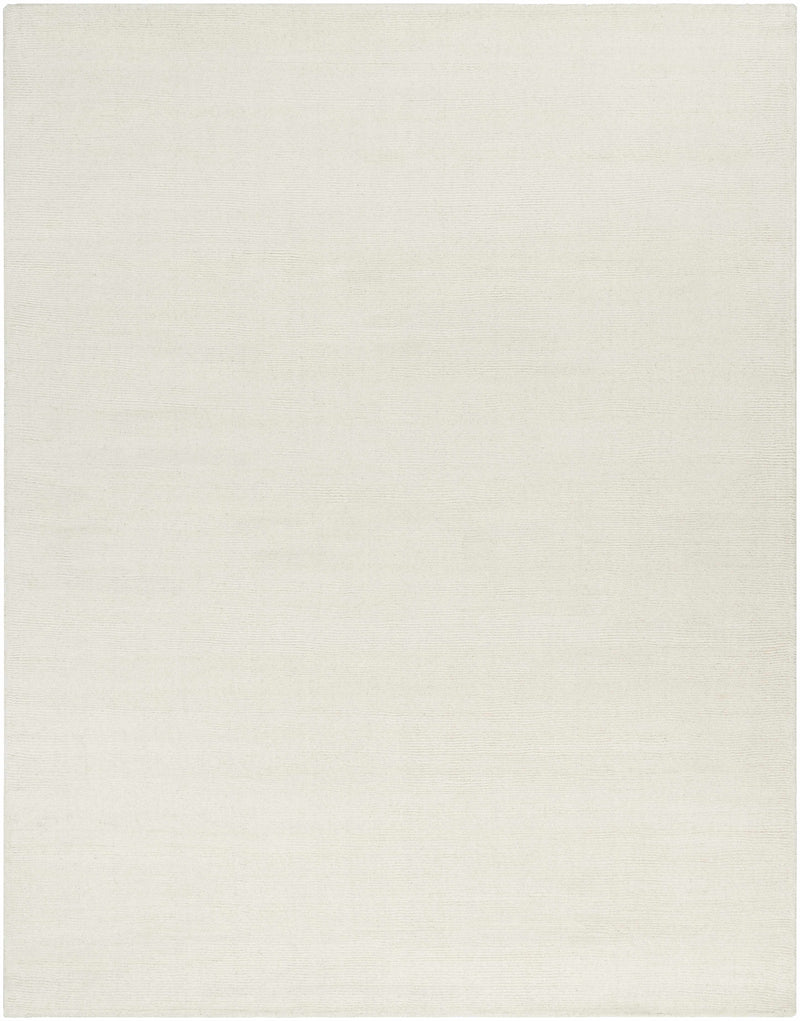 Brockton Solid Light Beige Wool Rug