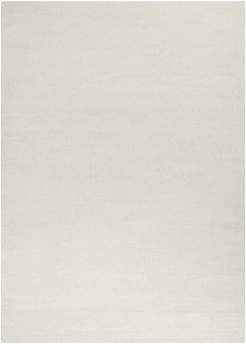 Brockton Solid Light Beige Wool Rug