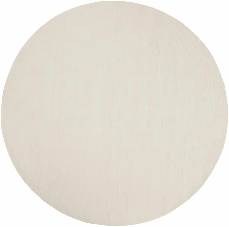 Brockton Solid Light Beige Wool Rug