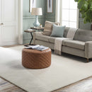 Brockton Solid Light Beige Wool Rug