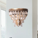 GobekUsa Bronze 1 Light Wall Sconce with Countryside Crystal Teardrop Design