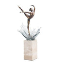 GobekUsa Ballet Dancer Figure Sculpture Clear Water Wave Home Decor