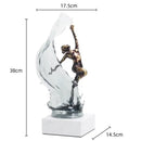 GobekUsa Ballet Dancer Figure Sculpture Clear Water Wave Home Decor