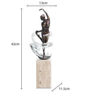 GobekUsa Ballet Dancer Figure Sculpture Clear Water Wave Home Decor