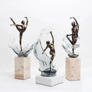 GobekUsa Ballet Dancer Figure Sculpture Clear Water Wave Home Decor