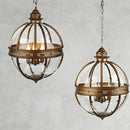 GobekUsa Bronze Black Glass Globe Chandelier for Foyer